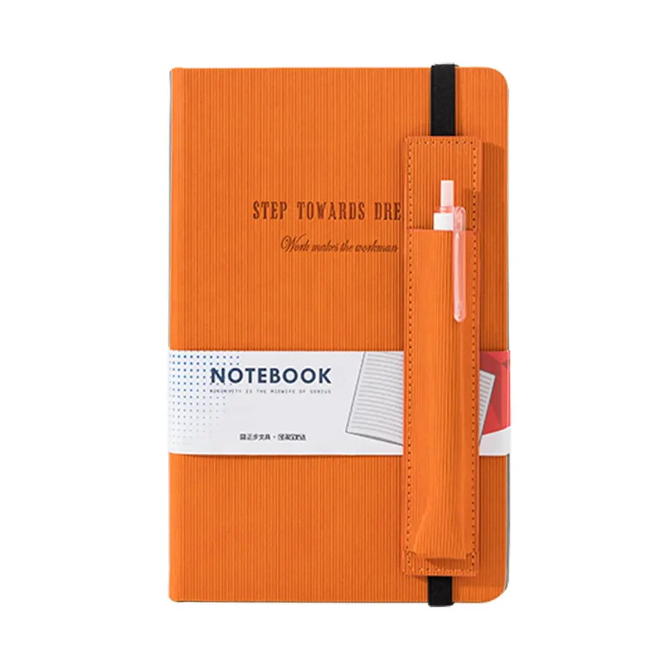 cahier de Journal en cuir PU avec sac à stylo à la main A5 cahier Agenda personnalisé Agenda 2022