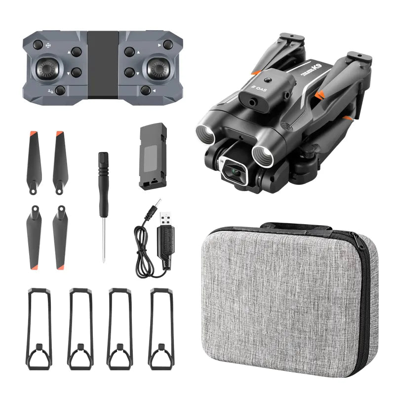 Drone K9 double caméra Mini Drone 4k pour les débutants, 25 minutes longue durée de vol