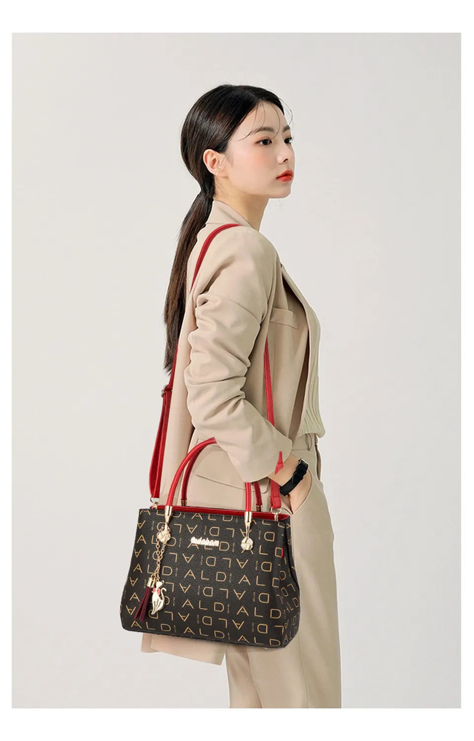 Mode femmes pu cuir épaule sac à main dame sacs femmes sacs à main fille _ Multi -Couleur