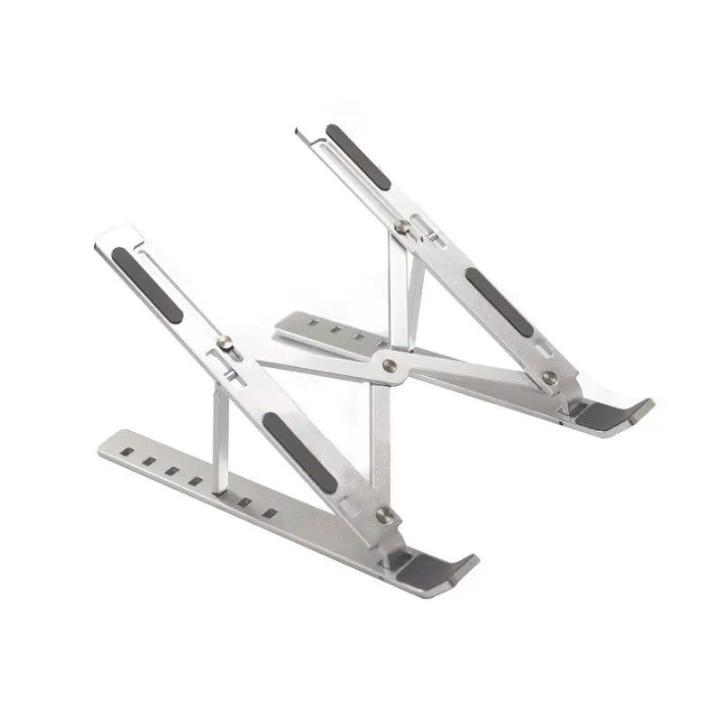 Support d'ordinateur portable en alliage d'aluminium portable réglable ergonomique support d'ordinateur portable en métal pliable pour le bureau à domicile