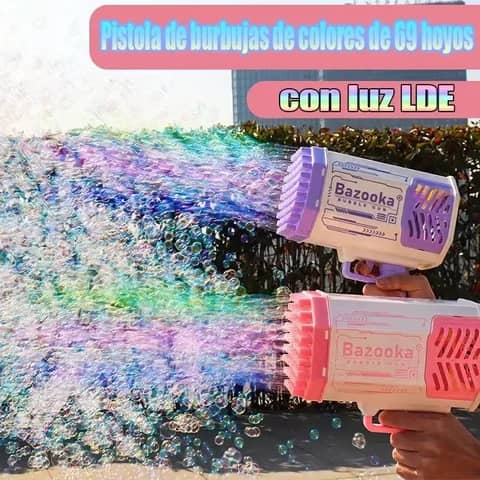 Pistolet à bulles électrique rechargeable à 69 trous, machine à bulles de savon magique pour enfants, automatique, Bazooka