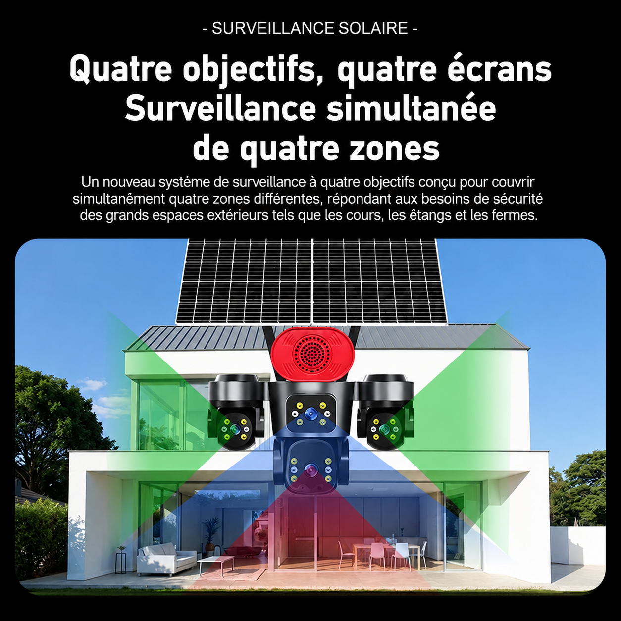 Caméra de Surveillance Solaire 4G Wistino – Protection Intelligente 24h/24