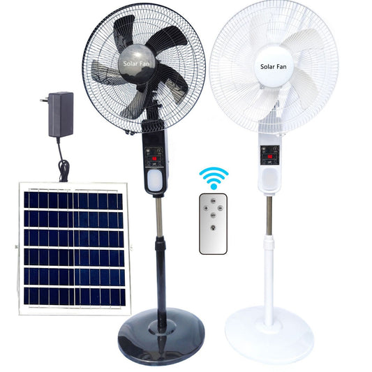 Ventilateur solaire sur pied rechargeable