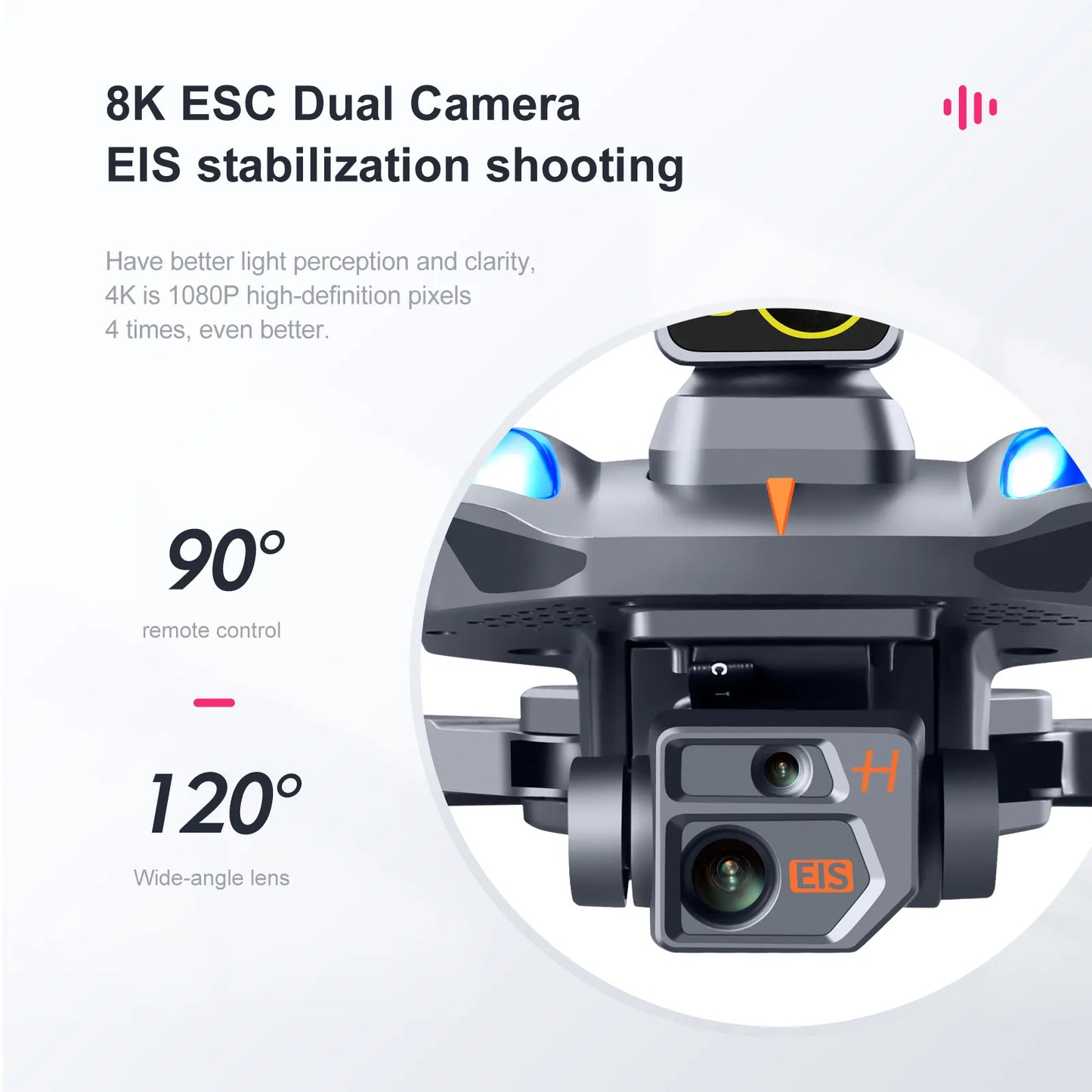 Drone Semi-professionnel K911 Max drone 8k GPS moteur sans balai _ caméra hd d'évitement d'obstacle avec GPS