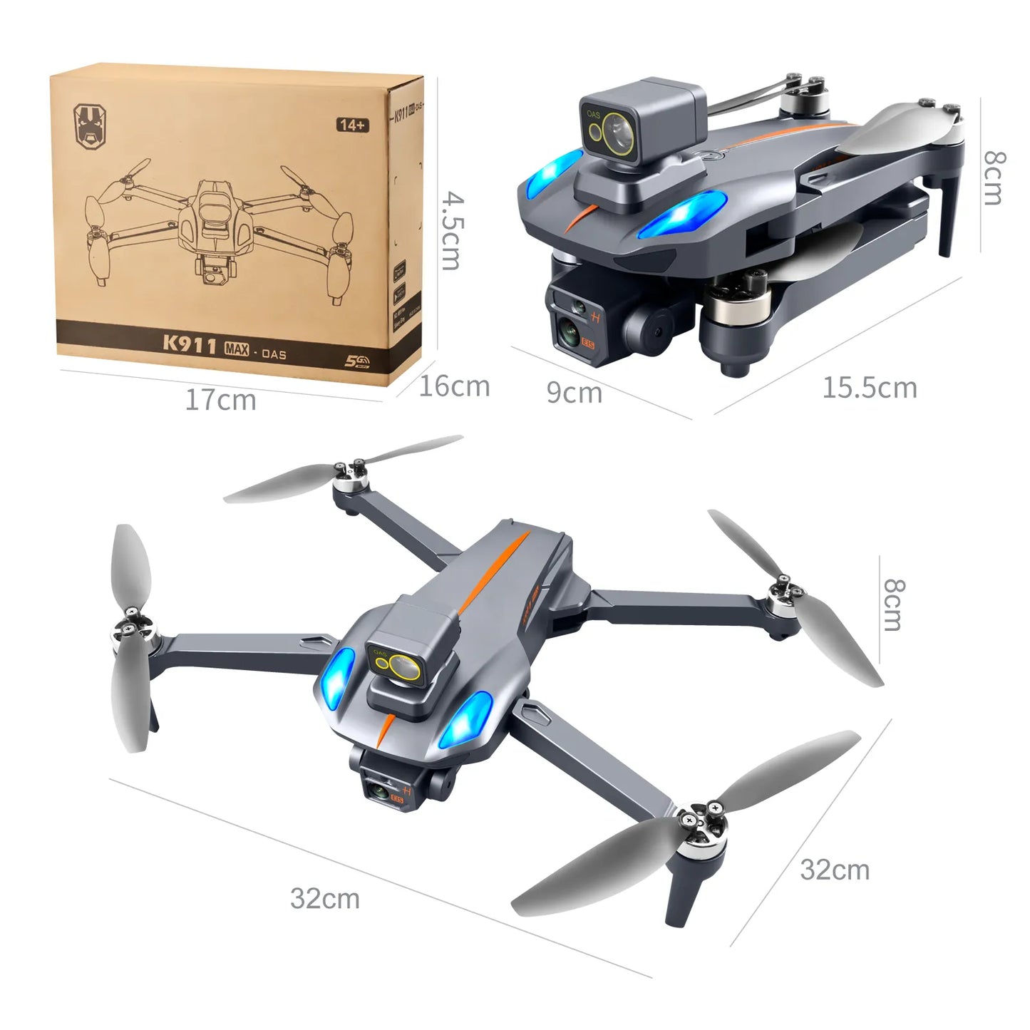 Drone Semi-professionnel K911 Max drone 8k GPS moteur sans balai _ caméra hd d'évitement d'obstacle avec GPS