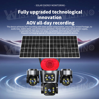 Caméra de Surveillance Solaire 4G Wistino – Protection Intelligente 24h/24