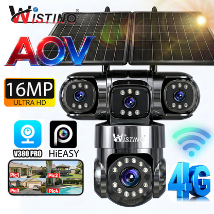 Caméra de Surveillance Solaire Wistino C30 – Sécurité Intelligente 24h/24