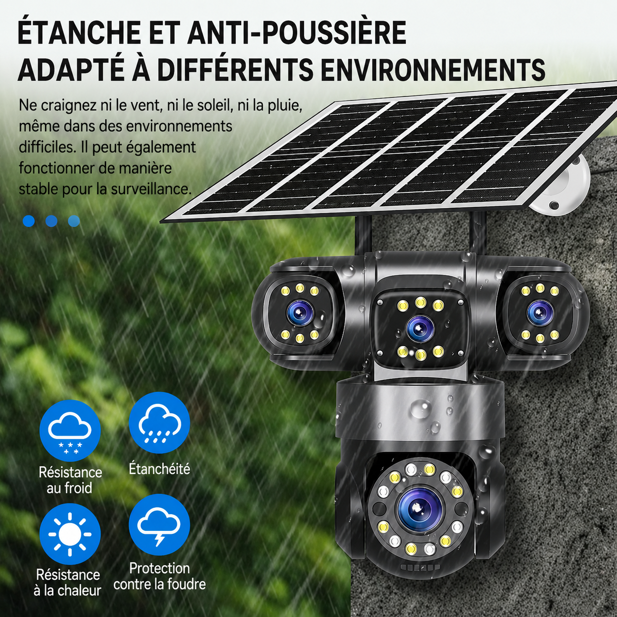 Caméra de Surveillance Solaire Wistino C30 – Sécurité Intelligente 24h/24