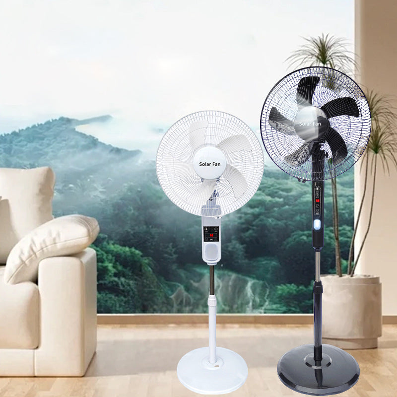 Ventilateur solaire sur pied rechargeable