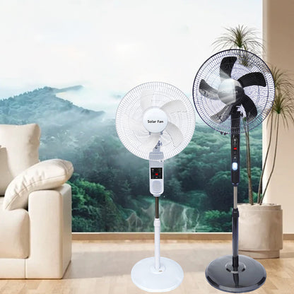 Ventilateur solaire sur pied rechargeable